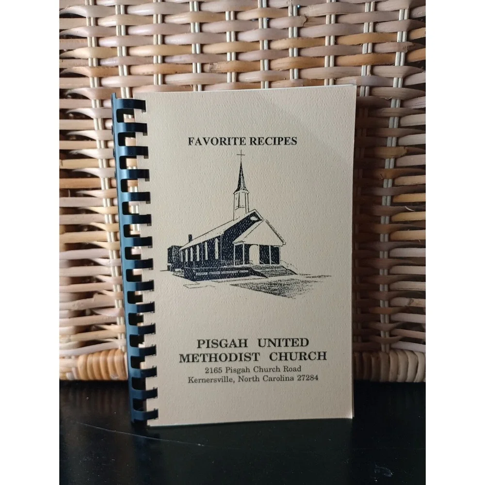 Pisgah United Methodist Church‎ Kernersville, NC Cookbook Spiral Vintage